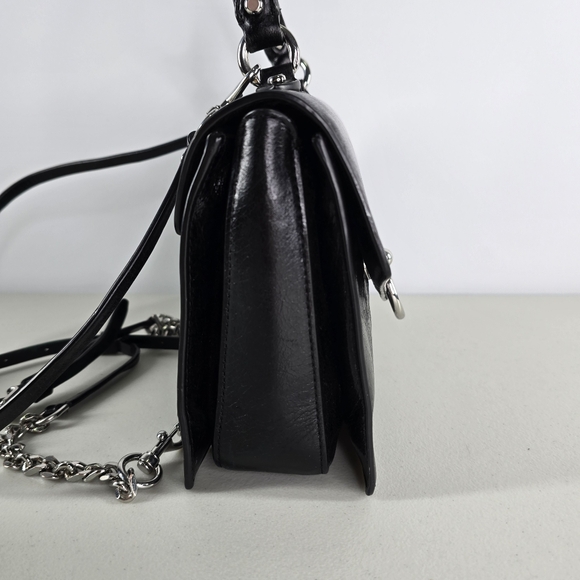 Rebecca Minkoff Jean Convertible Smooth Leather Backpack Black - Picture 4 of 12